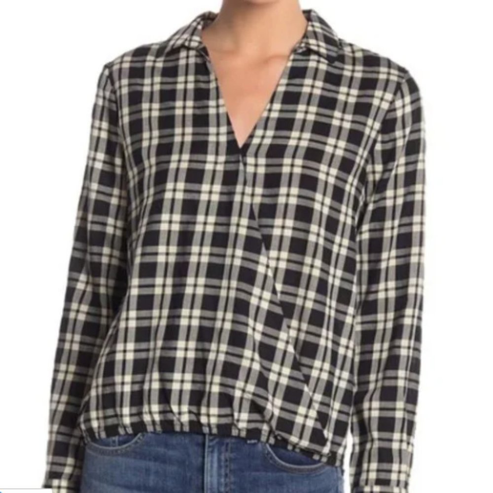 Madewell Arion Plaid Shirt Classic Black - Size Medium